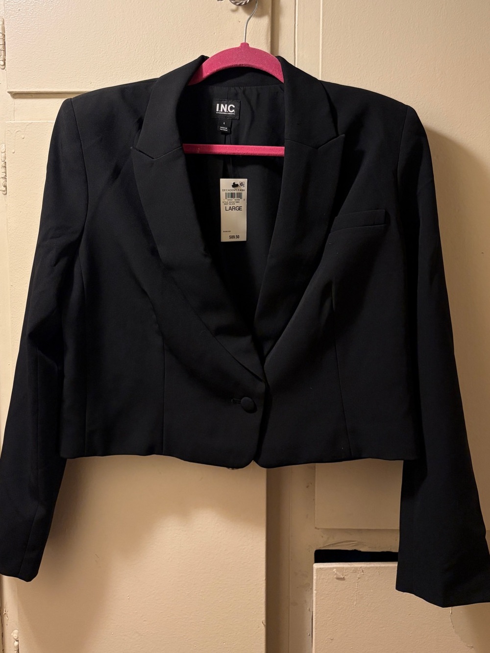 INC Peak Lapel Cropped Blazer - Picture 2 of 6